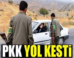 Teröristler yol kesti