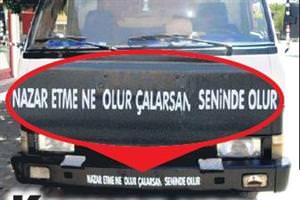 Kamyon yazısı başını yaktı