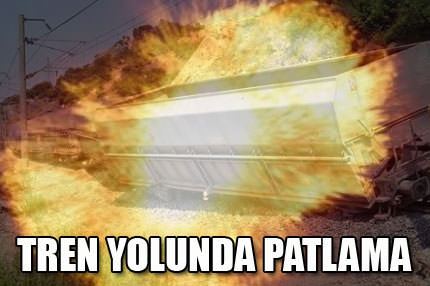 Tren yolunda patlama!