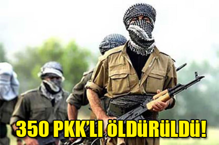 350 terörist öldürüldü!