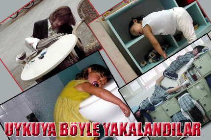 Uykuya böyle yakalandılar