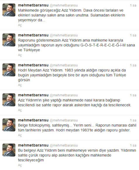 Aziz Yıldırım Baransu'ya 24 saat verdi!