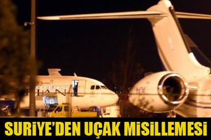 İndirilen uçağa Suriye’den misilleme!