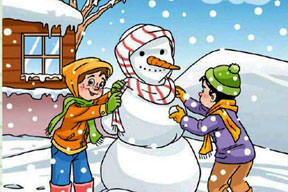 Kürtçe kitabında poşulu kardan adam