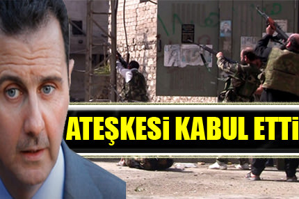 Ateşkesi kabul etti