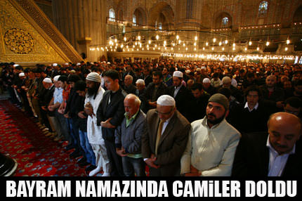 Bayram namazında camiler doldu