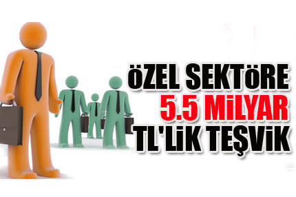 Özel sektöre 5.5 milyar TL’lik teşvik