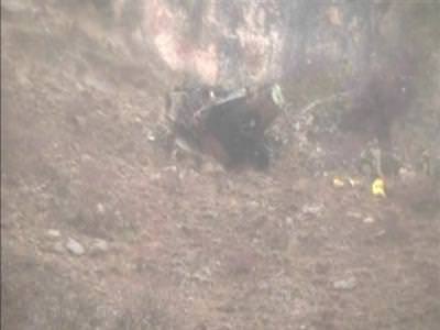 Düşen helikopterden ilk görüntüler