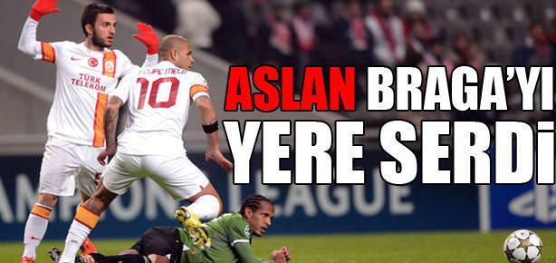 Aslan Braga’yı yere serdi