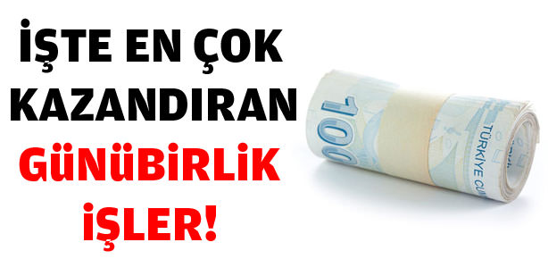 İşte en çok kazandıran günübirlik işler