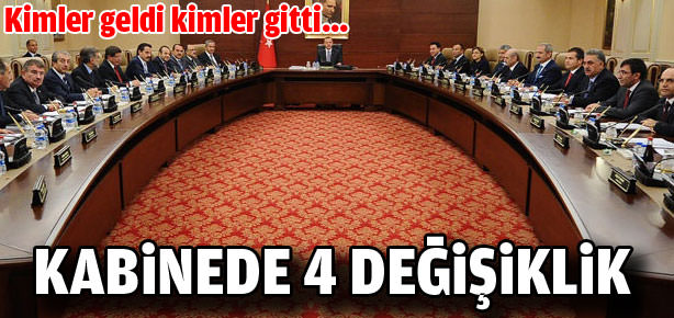 Kabinede 4 değişiklik