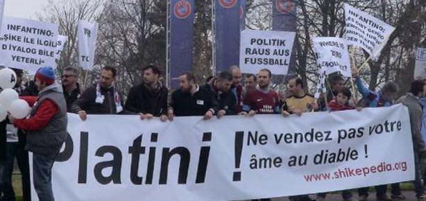 UEFA’yı protesto ettiler