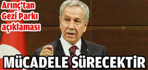 Arınç’tan Gezi Parkı açıklaması