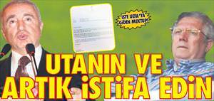 Utanın ve artık istifa edin