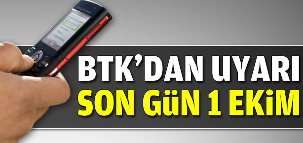 Son gün 1 Ekim!