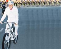 Başkan sağlık için piste çıktı