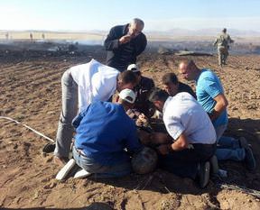 Sivas'ta askeri uçak düştü