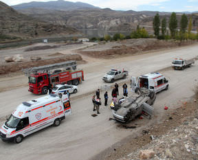 Sivas'ta trafik kazası: 7 yaralı