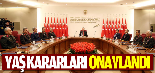 YAŞ kararları onaylandı!