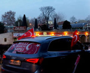 "Milli İradeye Saygı" konvoyu Türkiye'de