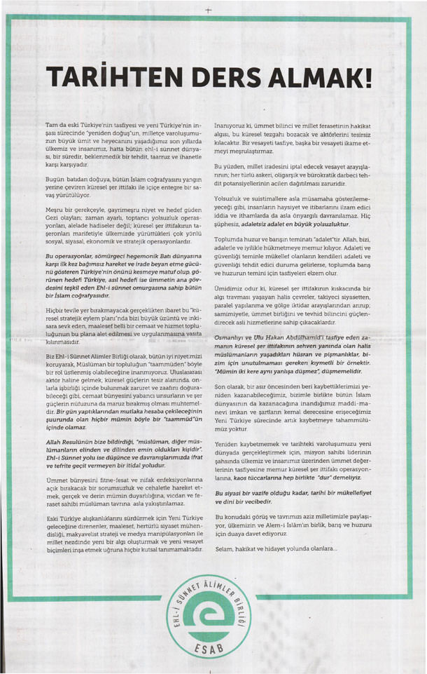 Alimlerden Gülen cemaatine sert uyarı