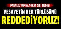Paralel devlete sert tepki!
