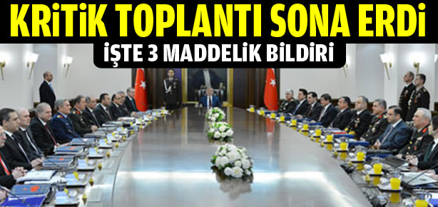MGK toplantısı sona erdi