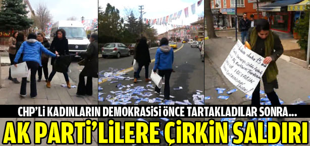 AK Parti seçim ekibine çirkin saldırı