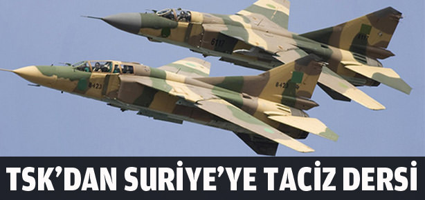 TSK Suriye uçağını vurdu