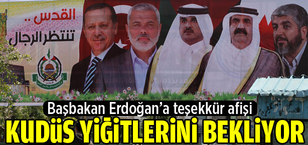 Filistinlilerden Başbakan Erdoğan’a afişli teşekkür