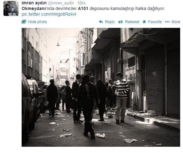 Vandallar marketi yağmaladı