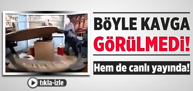 Canlı yayında kavga!