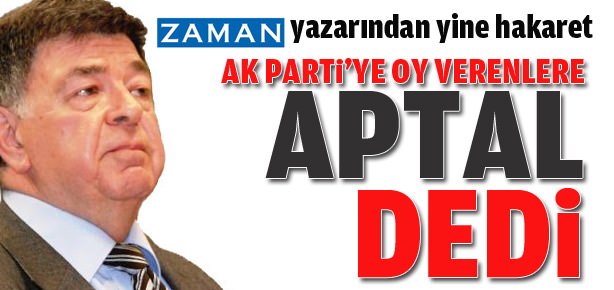 Zaman yazarından AK Parti’ye oy verenlere hakaret