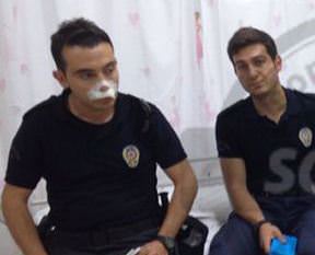 Eylemciler polisi hastanelik etti!
