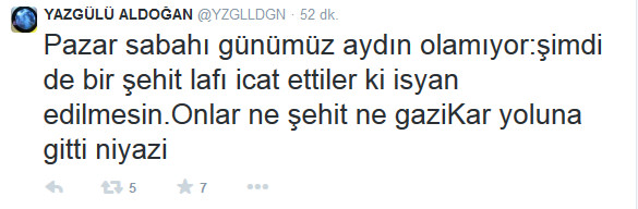 Yazgülü Aldoğan’dan skandal tweet!