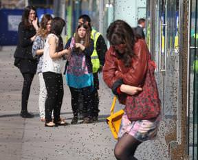 Şehrin ortasında korku dolu anlar!