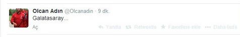 Olcan'dan Galatasaray tweeti!-1
