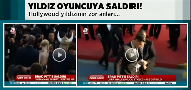 Brad Pitt’e saldırı!