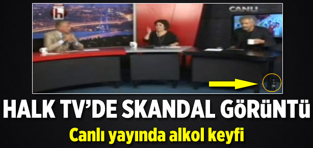 Canlı yayında alkol skandalı!