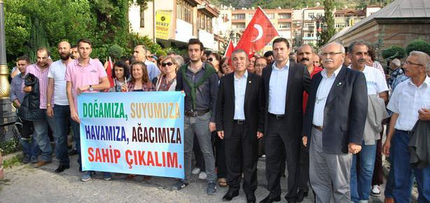 Halktan ağaç kesimine tepki!