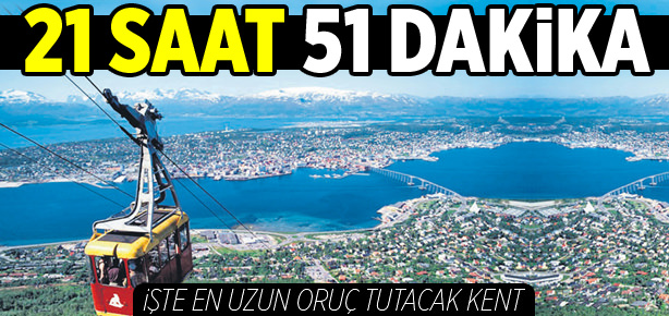 Tromso'da oruç 21 saat  51 dakika