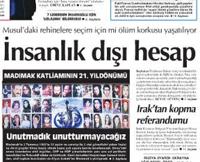 Cumhuriyet'ten akıllara zarar manşet