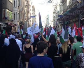 İstanbul’da İsrail protestosu