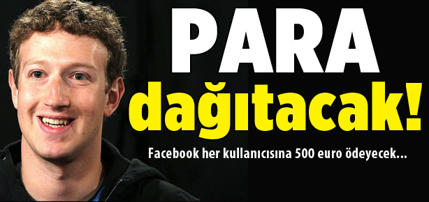 Facebook para dağıtacak