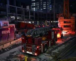 Mecidiyeköy’de inşaat asansörü zemine çakıldı