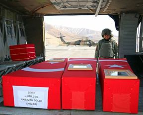 3 şehidimiz dualarla uğurlandı