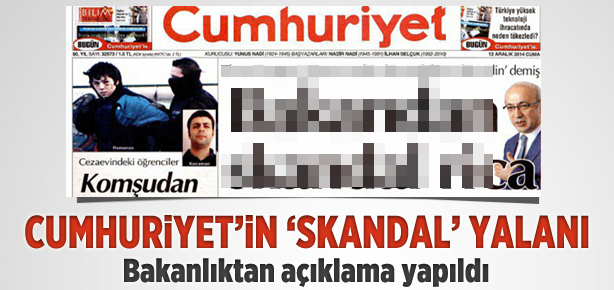 Cumhuriyet'tin 'skandal' yalanı