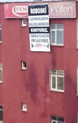 Paralel yapının dershanesinde Uludere pankartı!