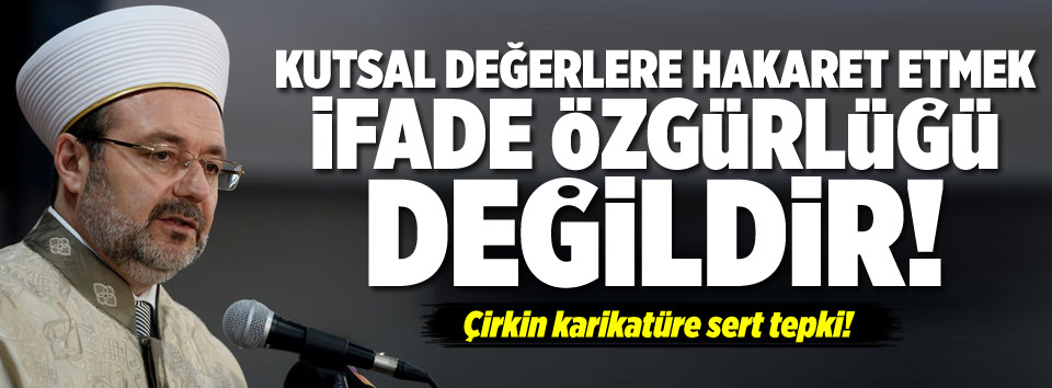 Çirkin karikatüre sert tepki!