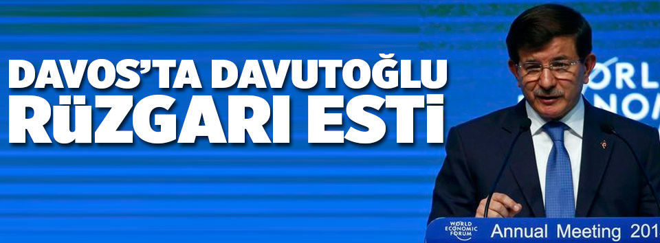 Davos’ta Davutoğlu rüzgarı esti